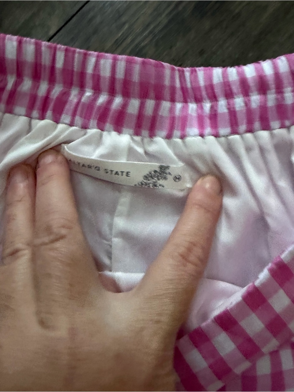 Altar’d State Gingham Lace Shorts Sz M NWT - Picture 3 of 5